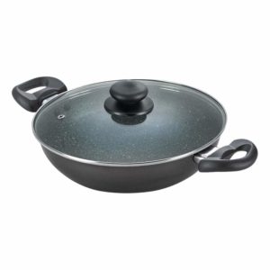 Prestige Omega Deluxe Granite Non-stick Round Base Kadai with Lid
