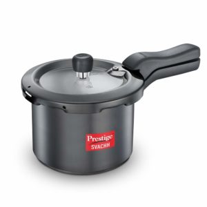 Prestige Svachh Outer Lid Pressure Cooker With Hard Anodized Aluminium Body