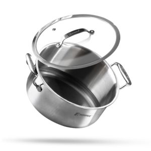 Bergner Hitech Tri-Ply Non-Stick Stainless Steel Casserole - Induction Bottom
