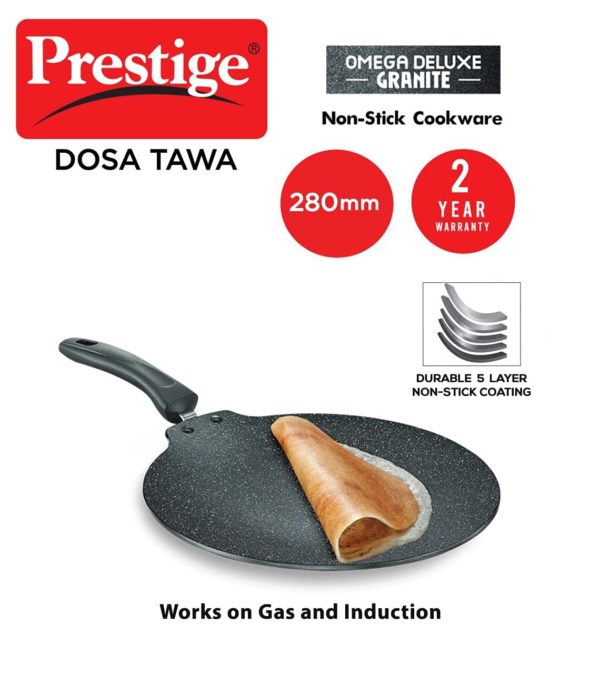 Prestige Omega Deluxe Granite Flat Dosa Tawa