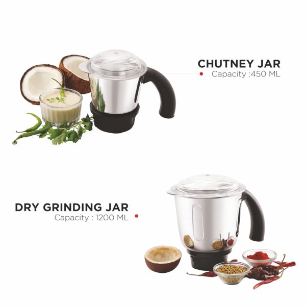 BOSS CycloneMaxx 900W Mixer Grinder with Powerful Motor with Stainless Steel 4 Jars