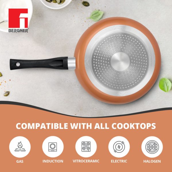 Bergner Copper Plus Non-Stick 4 Pcs Cookware Set - Induction Bottom