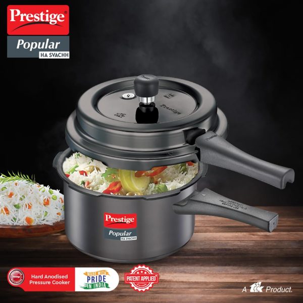 Prestige Popular Svachh Hard Anodised Pressure Cooker