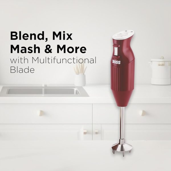 BOSS Portable Hand Blender Single Speed 225 watts (B-132)