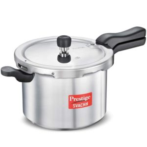 Prestige Svachh Aluminium Outer Lid Pressure Cooker 7.5 L Deep Lid For Spillage Control