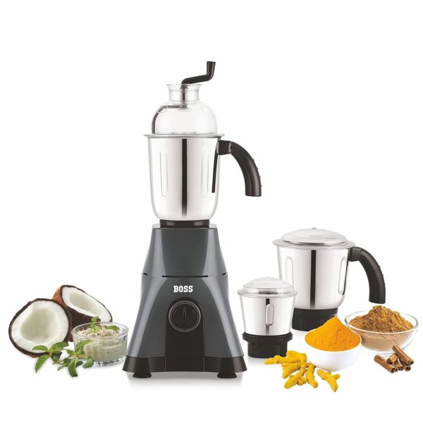BOSS Cyclone-Nx 750W Mixer Grinder with Powerful Motor with 3 Stainless Steel Jars