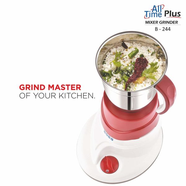 BOSS AllTimePlus+ 550W Mixer Grinder with Powerful Motor, 3 SS Jars