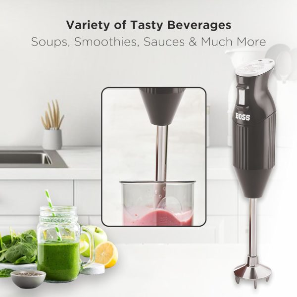 BOSS Portable Hand Blender Single Speed 225 watts (B-132)