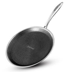 Bergner Hitech Tri-Ply Stainless Steel Non-Stick Dosa Tawa 32cm - Induction Bottom