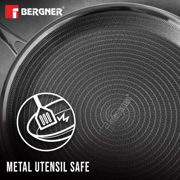 Bergner Hitech Tri-Ply Stainless Steel Non-Stick Dosa Tawa - Induction Bottom